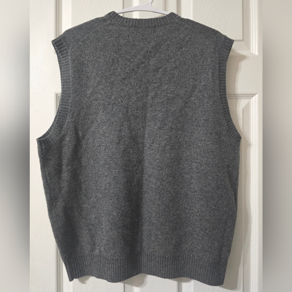 Vintage Lambswool Sweater Vest by Brooks Brothers, Dark Gray, V-Neck, EUC! - Picture 7 of 12